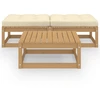Image de vidaXL Ensemble salon de jardin 3 pièces avec coussins pin massif
