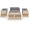 Image de vidaXL Ensemble salon de jardin 8 pièces avec coussins pin massif