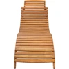 Image de vidaXL Bains de soleil 2 pièces avec coussins en bois massif d'acacia
