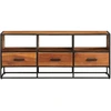 Image de vidaXL Armoire TV 110x30x45 cm en bois massif d'acacia