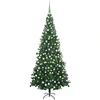 Image de vidaXL Arbre de Noël artificiel avec éclairage Boules L 240 cm Vert