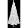 Image de vidaXL Sapin de Noël artificiel avec guirlande lumineuse et boules, 240 cm, blanc