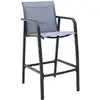 Image de set de bar de jardin 3 pièces noir et gris