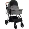 Image de vidaXL Poussette 2 en 1 Gris clair et noir Acier