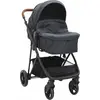 Image de vidaXL Poussette 2 en 1 Anthracite et noir Acier
