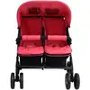Image de vidaXL Poussette jumelle rouge acier
