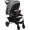 Image de vidaXL Poussette 3 en 1 gris clair acier