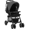 Image de vidaXL Poussette 3 en 1 Gris foncé et noir Acier