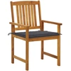 Image de vidaXL Chaises de jardin avec coussins 6 pcs. Bois massif acacia