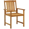 Image de vidaXL Chaises de jardin avec coussins 6 pcs. Bois massif acacia
