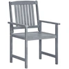 Image de vidaXL Chaises de jardin 8 pcs. Bois massif acacia gris
