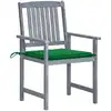 Image de vidaXL Gartenstühle mit Kissen 8 Stk. Massivholz Akazie Grau