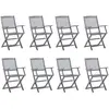 Image de vidaXL Klappbare Gartenstühle 8 Stk. mit Kissen Massivholz Akazie