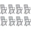 Image de VidaXL 3078270, Terrasse, Siège rembourré, Acacia, Gris clair-marron, Polyester, 540 mm
