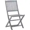Image de vidaXL Chaises de jardin pliantes 8 pcs. Bois massif acacia