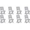 Image de vidaXL Klappbare Gartenstühle 8 Stk. mit Kissen Massivholz Akazie