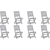 Image de VidaXL 3078292, Terrasse, Siège rembourré, Acacia, Crème, Polyester, 485 mm