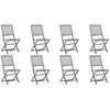 Image de VidaXL 3078299, Terrasse, Siège rembourré, Acacia, Rouge, Polyester, 485 mm