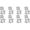 Image de vidaXL Klappbare Gartenstühle 8 Stk. mit Kissen Massivholz Akazie