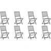 Image de vidaXL Klappbare Gartenstühle 8 Stk. mit Kissen Massivholz Akazie