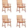 Image de VidaXL 3078328, Terrasse, Siège rembourré, Acacia, Gris clair-marron, Polyester, 560 mm