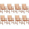 Image de VidaXL 3078374, Terrasse, Siège rembourré, Acacia, Anthracite, Polyester, 560 mm