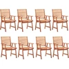Image de VidaXL 3078381, Terrasse, Siège rembourré, Acacia, Noir, Polyester, 560 mm
