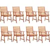 Image de VidaXL 3078382, Terrasse, Siège rembourré, Acacia, Gris clair-marron, Polyester, 560 mm
