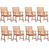 Image de VidaXL 3078389, Terrasse, Siège rembourré, Acacia, Anthracite, Polyester, 560 mm