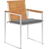 Image de vidaXL Chaises de jardin 4 pcs. avec coussins bois massif acacia