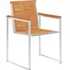 Image de vidaXL Chaises de jardin 4 pcs. avec coussins bois massif acacia