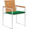 Image de vidaXL Chaises de jardin 4 pcs. avec coussins bois massif acacia