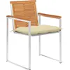 Image de vidaXL Chaises de jardin 4 pcs. avec coussins bois massif acacia