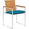 Image de vidaXL Chaises de jardin 4 pcs. avec coussins bois massif acacia