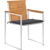 Image de vidaXL Chaises de jardin 6 pcs. avec coussins bois massif acacia