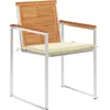 Image de vidaXL Chaises de jardin 6 pcs. avec coussins bois massif acacia