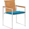Image de vidaXL Chaises de jardin 6 pcs. avec coussins bois massif acacia