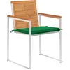 Image de vidaXL Chaises de jardin 6 pcs. avec coussins bois massif acacia