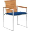 Image de vidaXL Chaises de jardin 6 pcs. avec coussins bois massif acacia