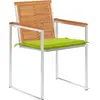 Image de vidaXL Chaises de jardin 6 pcs. avec coussins bois massif acacia