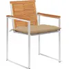 Image de vidaXL Chaises de jardin 6 pcs. avec coussins bois massif acacia