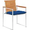 Image de vidaXL Chaises de jardin 6 pcs. avec coussins bois massif acacia