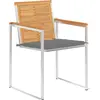 Image de vidaXL 4 Stk. Gartenstühle mit Kissen Massivholz Teak