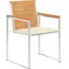 Image de vidaXL 4 Stk. Gartenstühle mit Kissen Massivholz Teak
