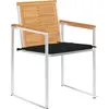 Image de vidaXL Gartenstühle 4 Stk. mit Kissen Massivholz Teck