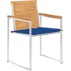 Image de vidaXL Gartenstühle 4 Stk. mit Kissen Massivholz Teck