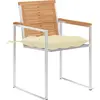 Image de vidaXL Gartenstühle 4 Stk. mit Kissen Massivholz Teck
