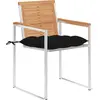 Image de vidaXL Gartenstühle 4 Stk. mit Kissen Massivholz Teck