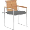 Image de vidaXL Chaises de jardin 8 pcs. avec coussins teck massif