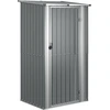 Image de vidaXL Abri de jardin Gris 118,5x97x209,5 cm Acier galvanisé